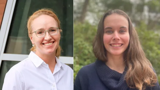 Professor Carolyn Hendricks and Ruby Olsson