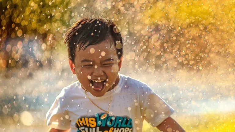 Wellbeing boy running
