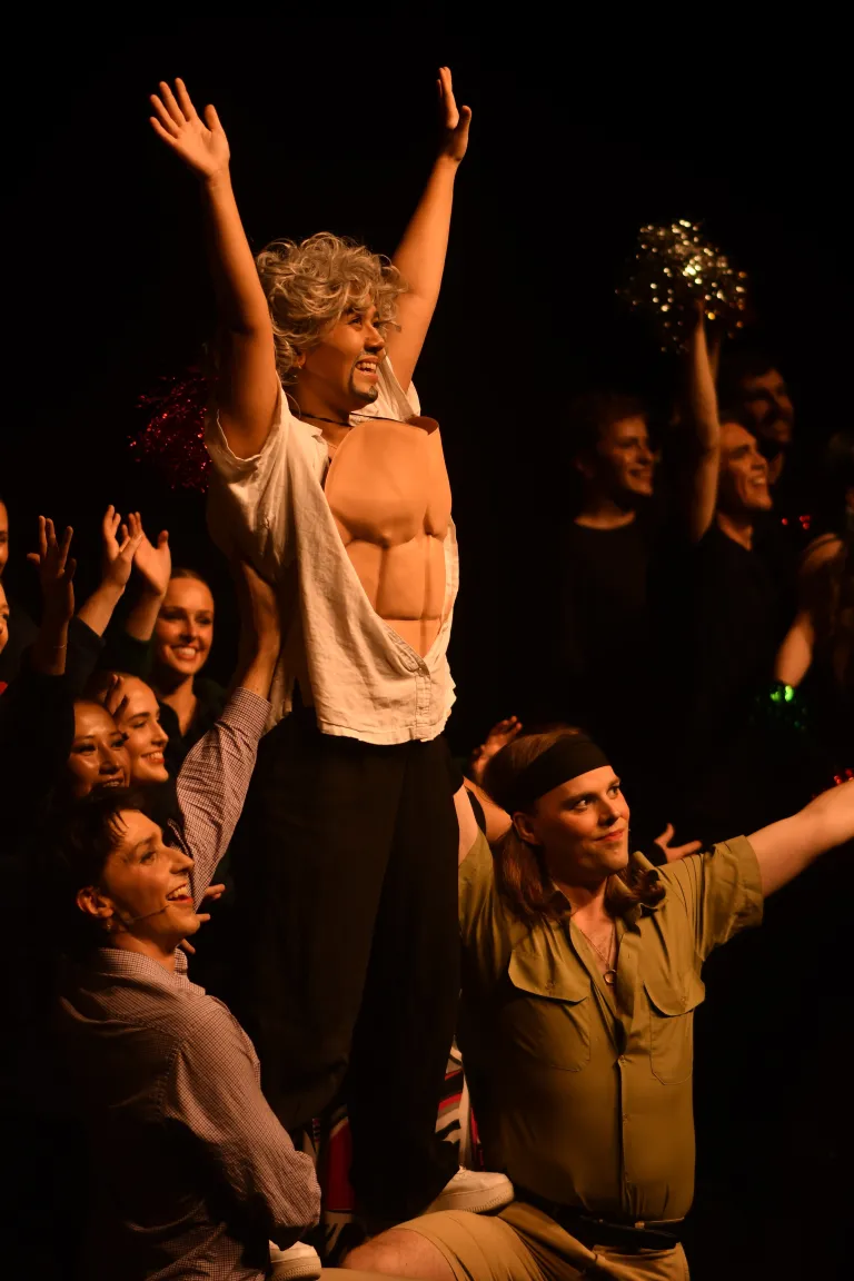 ANU medical students perform on stage during the 2026 Med Revue production.