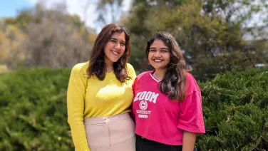 Dr Bhavya Pushkarna and Dr Vaishnavi Krishnan Namboothiri, awardees of the ANU Future Reserach Talent program