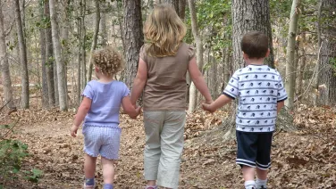 Kids walking